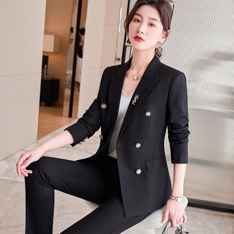 Profession temperament non-ironing business suit 2pcs set