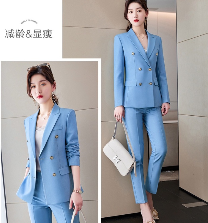 Profession temperament non-ironing business suit 2pcs set