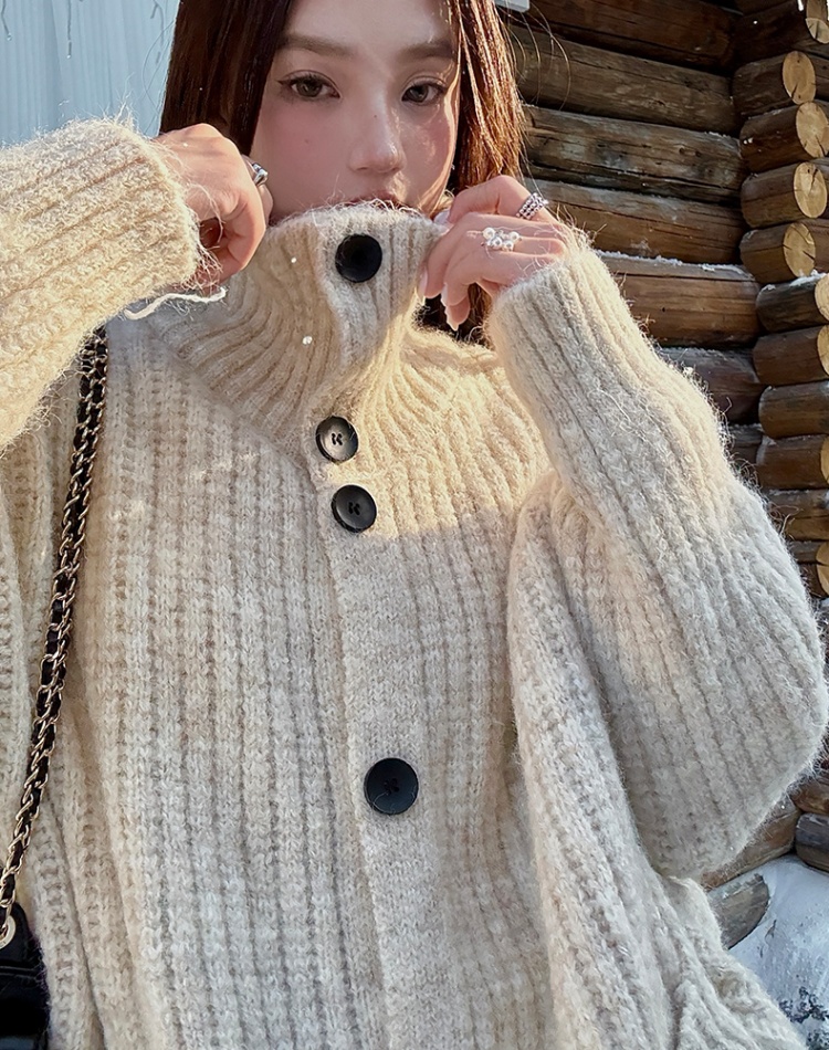 Loose wool Korean style coat thick knitted sweater