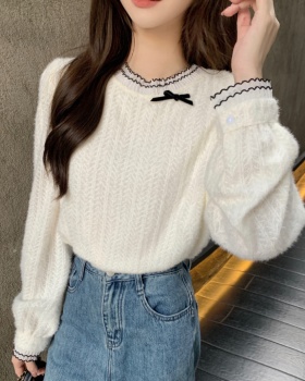 Korean style shirt round neck tops for women