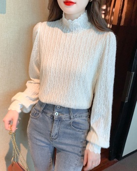 Half high collar shirts long sleeve bottoming shirt for women