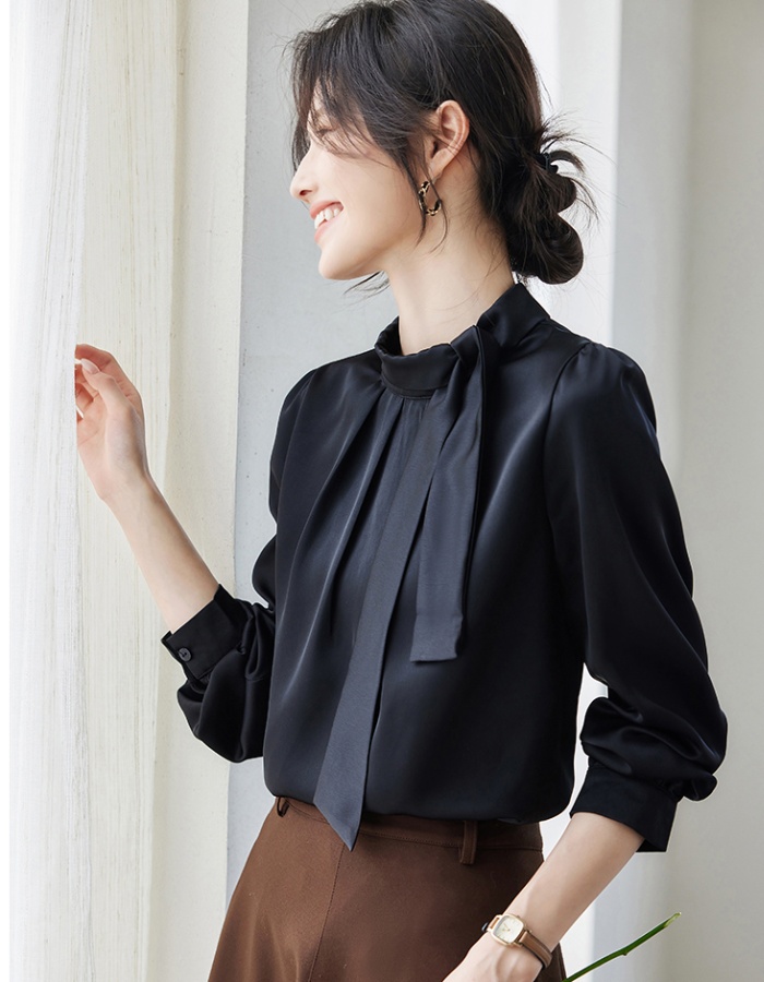 Korean style spring tops cstand collar frenum shirt