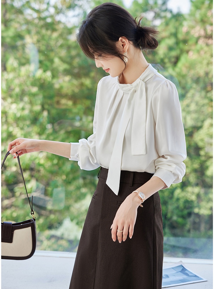 Korean style spring tops cstand collar frenum shirt