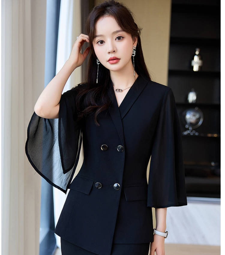 Short sleeve business suit profession coat for women