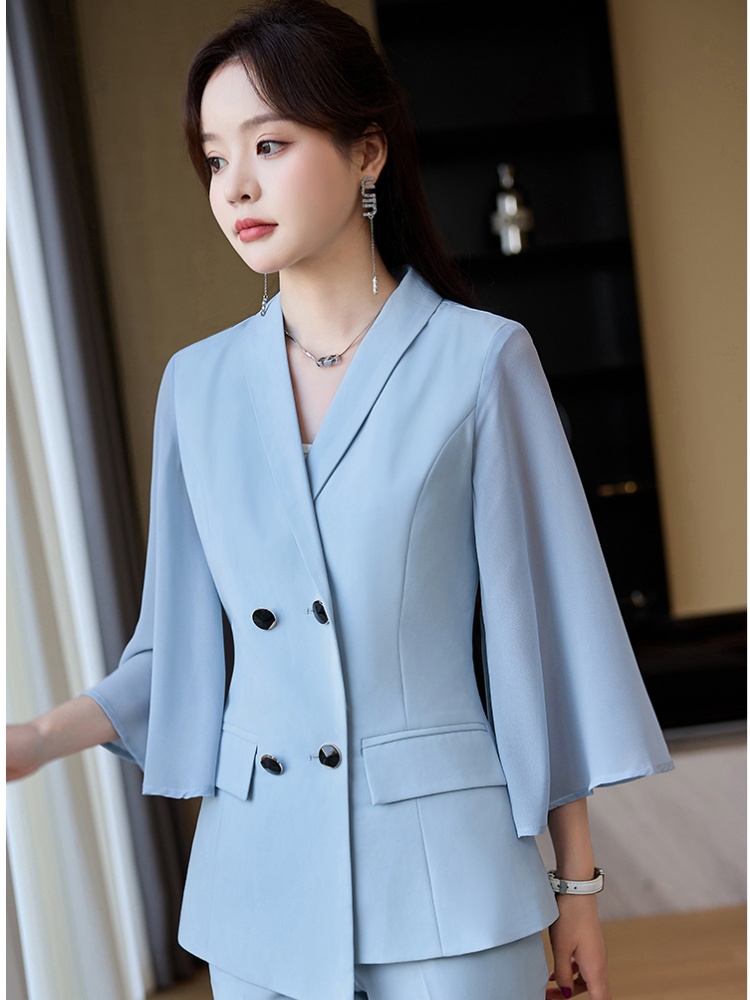 Short sleeve business suit profession coat for women