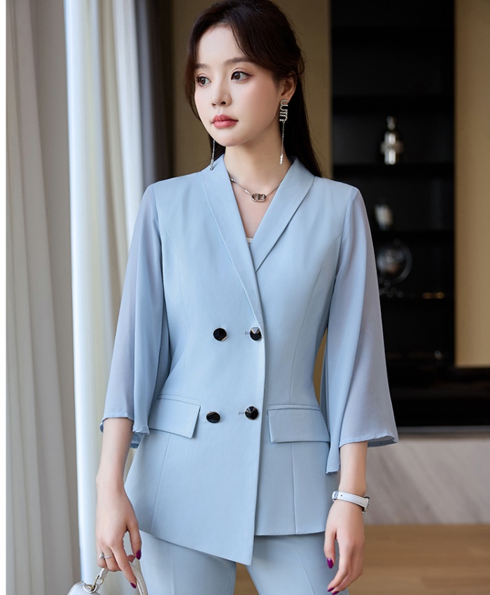 Short sleeve business suit profession coat for women