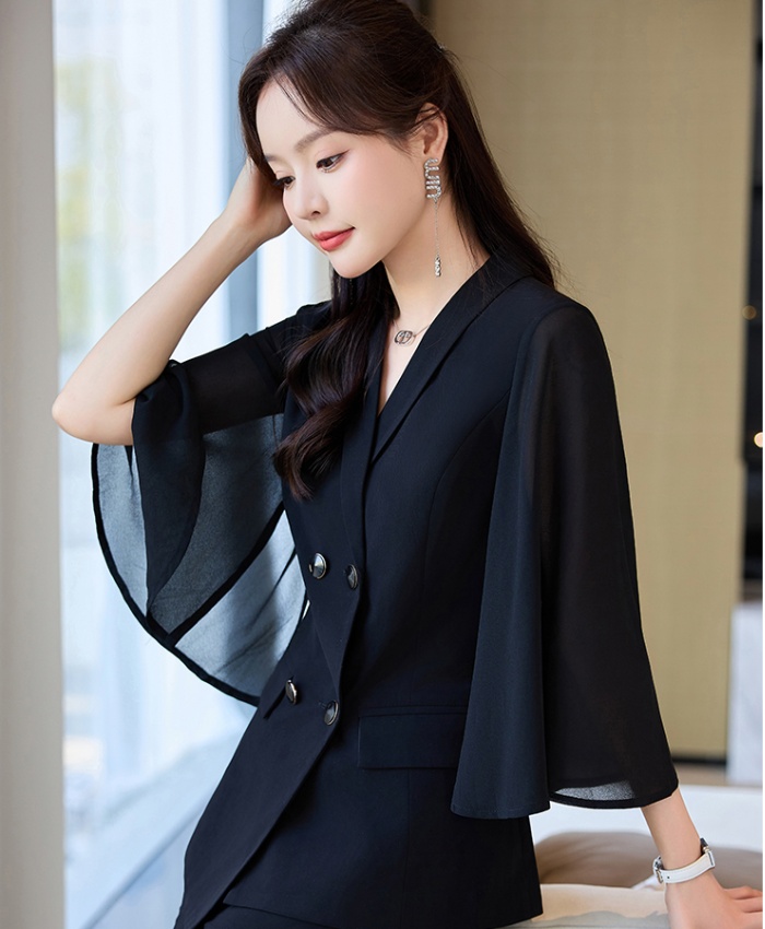 Short sleeve business suit profession coat for women