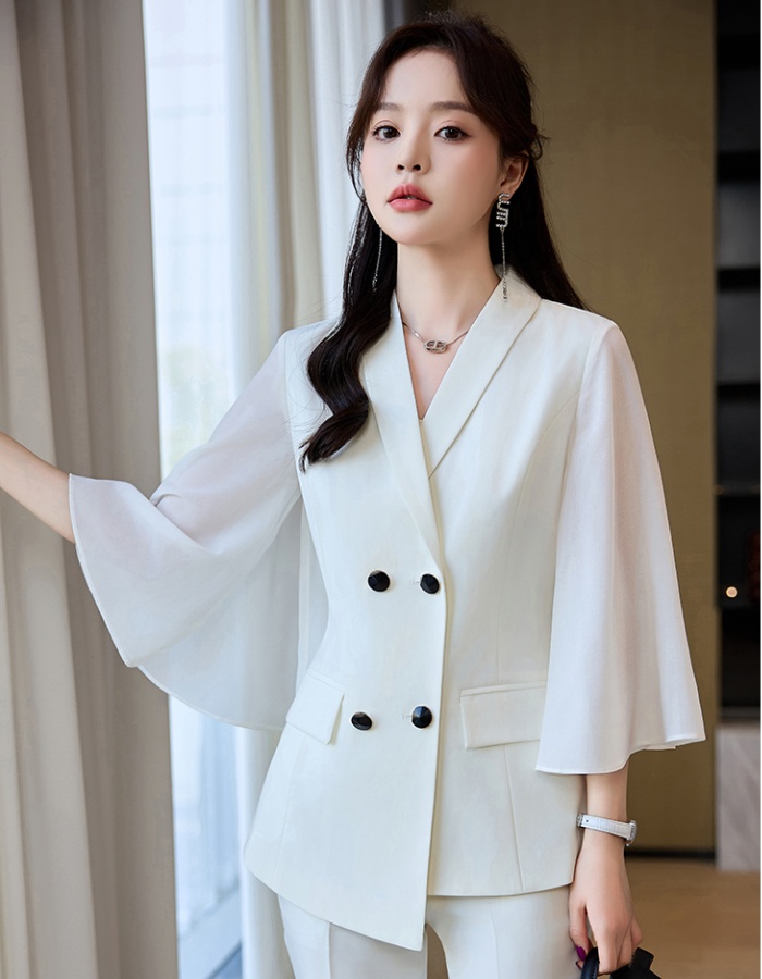 Short sleeve business suit profession coat for women