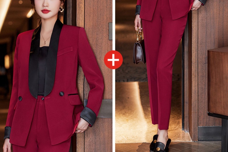 Long sleeve business suit overalls coat a set