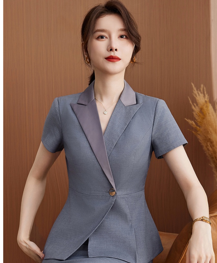 Profession short sleeve business suit overalls coat