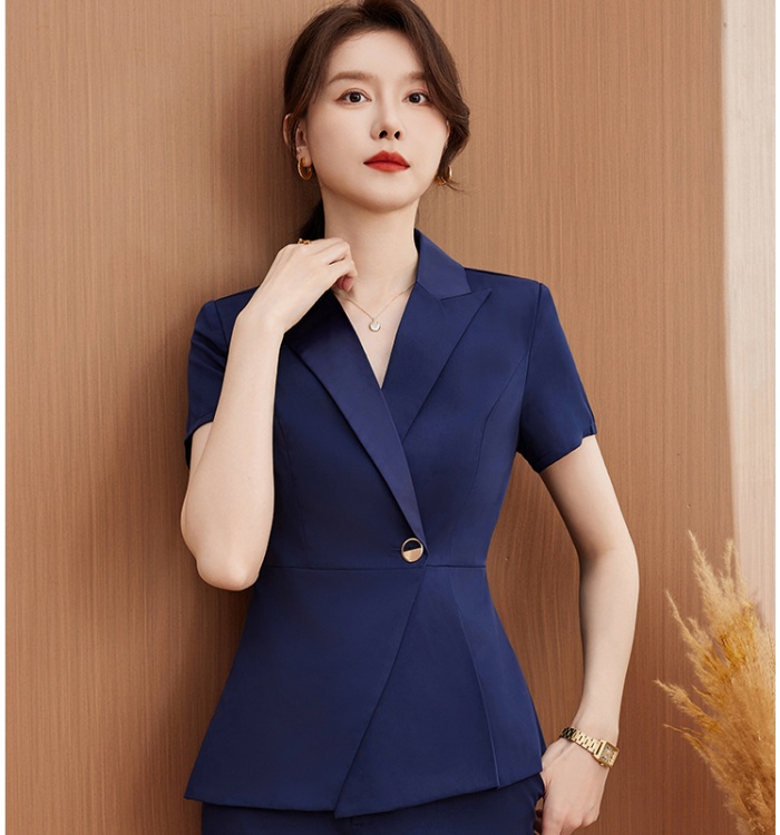 Profession short sleeve business suit overalls coat