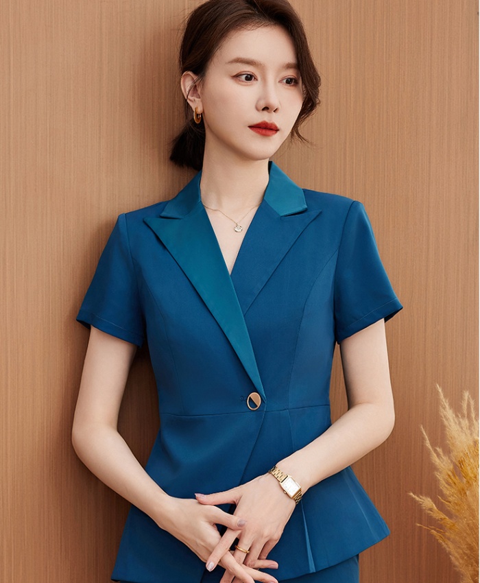 Profession short sleeve business suit overalls coat