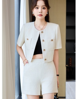 Short sleeve overalls business suit profession shorts a set