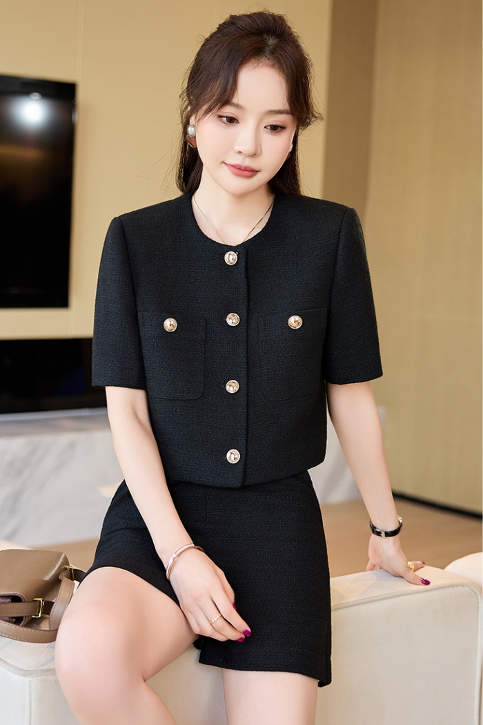 Short sleeve overalls business suit profession shorts a set