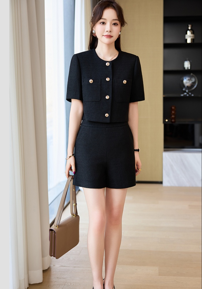 Short sleeve overalls business suit profession shorts a set