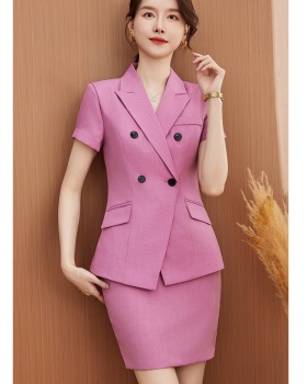 Short sleeve coat short skirt a set for women