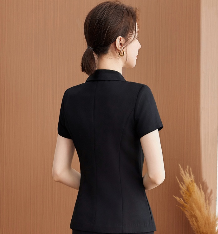 Short sleeve profession coat overalls belt 2pcs set