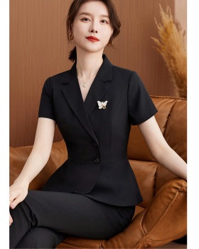 Short sleeve coat business suit 2pcs set for women