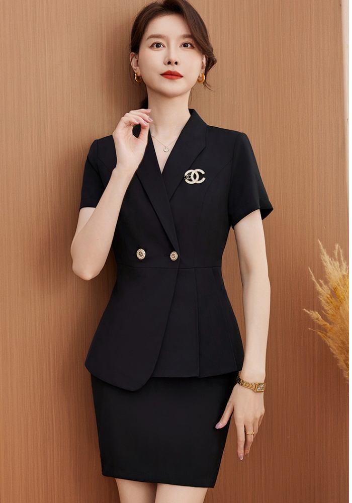 Profession business suit short sleeve skirt a set for women