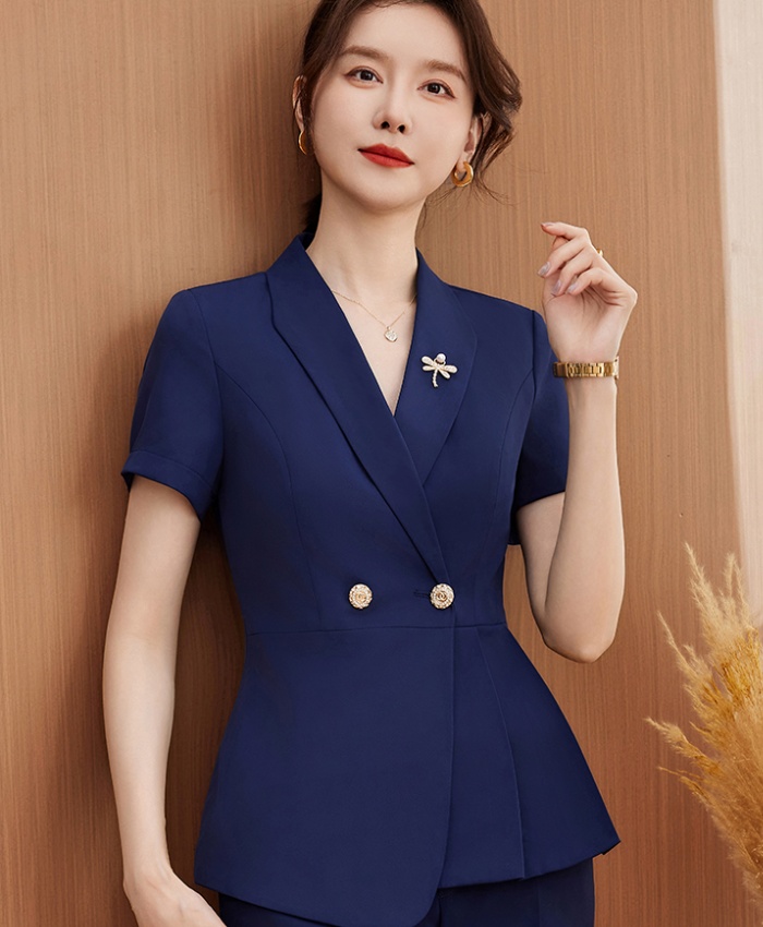 Profession business suit short sleeve skirt a set for women