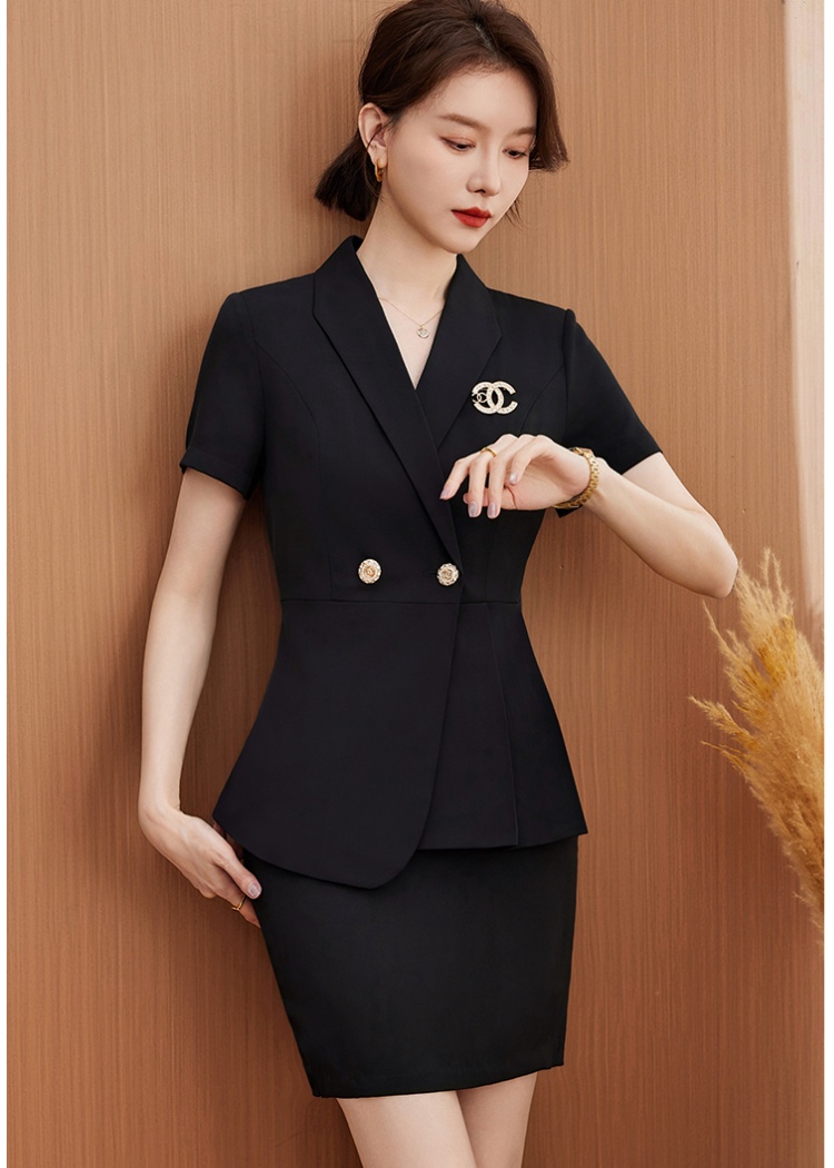 Profession business suit short sleeve skirt a set for women