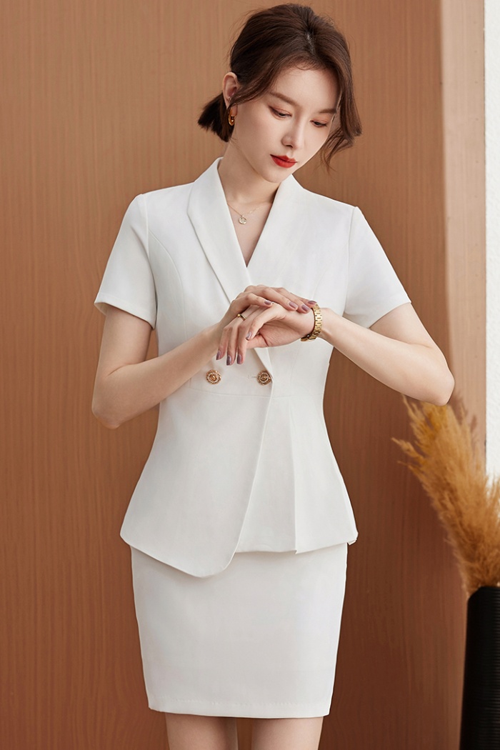 Profession business suit short sleeve skirt a set for women