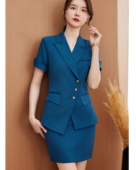 Overalls short sleeve skirt profession business suit a set