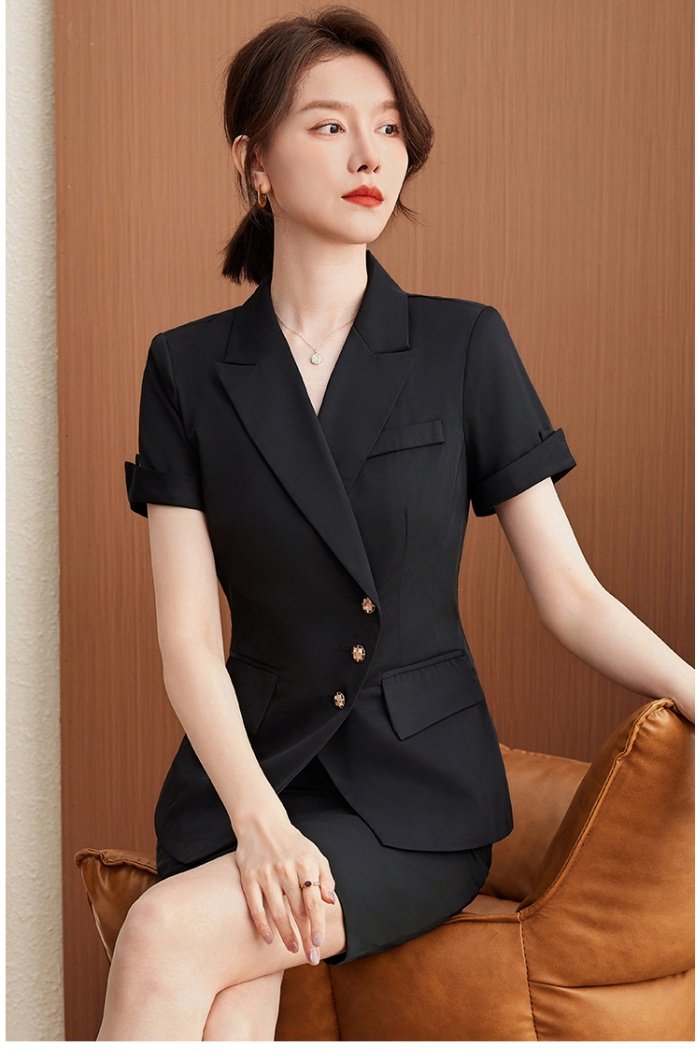 Overalls short sleeve skirt profession business suit a set