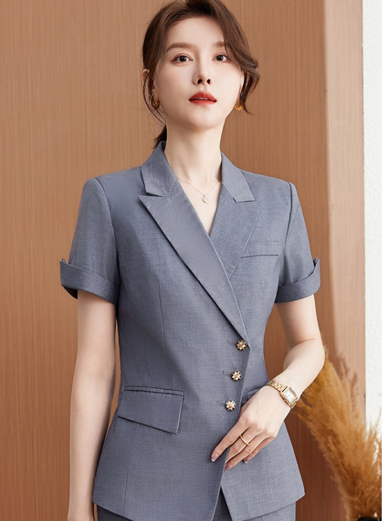 Overalls short sleeve skirt profession business suit a set