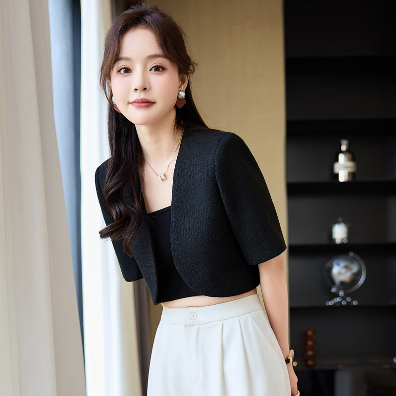 Overalls business suit short sleeve jacket for women