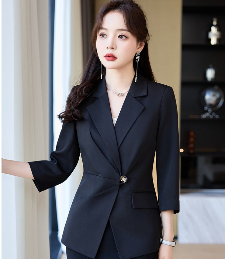 Overalls business suit short sleeve coat for women