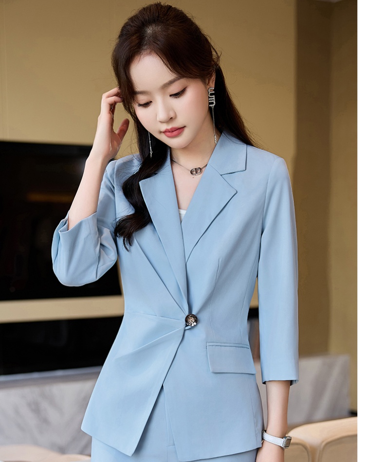 Overalls business suit short sleeve coat for women