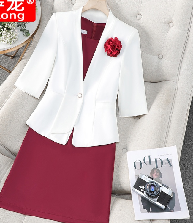 Sleeveless business suit overalls coat 2pcs set for women