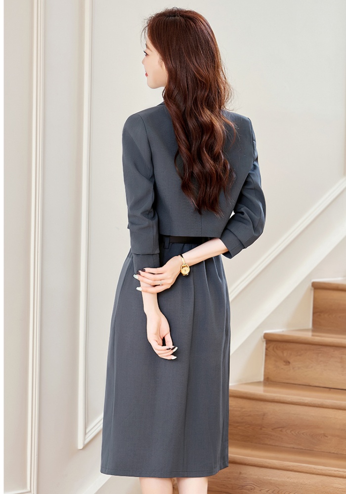 Profession coat overalls belt 2pcs set for women