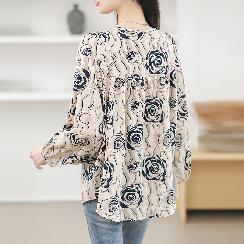 Loose Korean style shirt Western style chiffon shirt