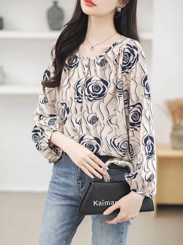 Loose Korean style shirt Western style chiffon shirt