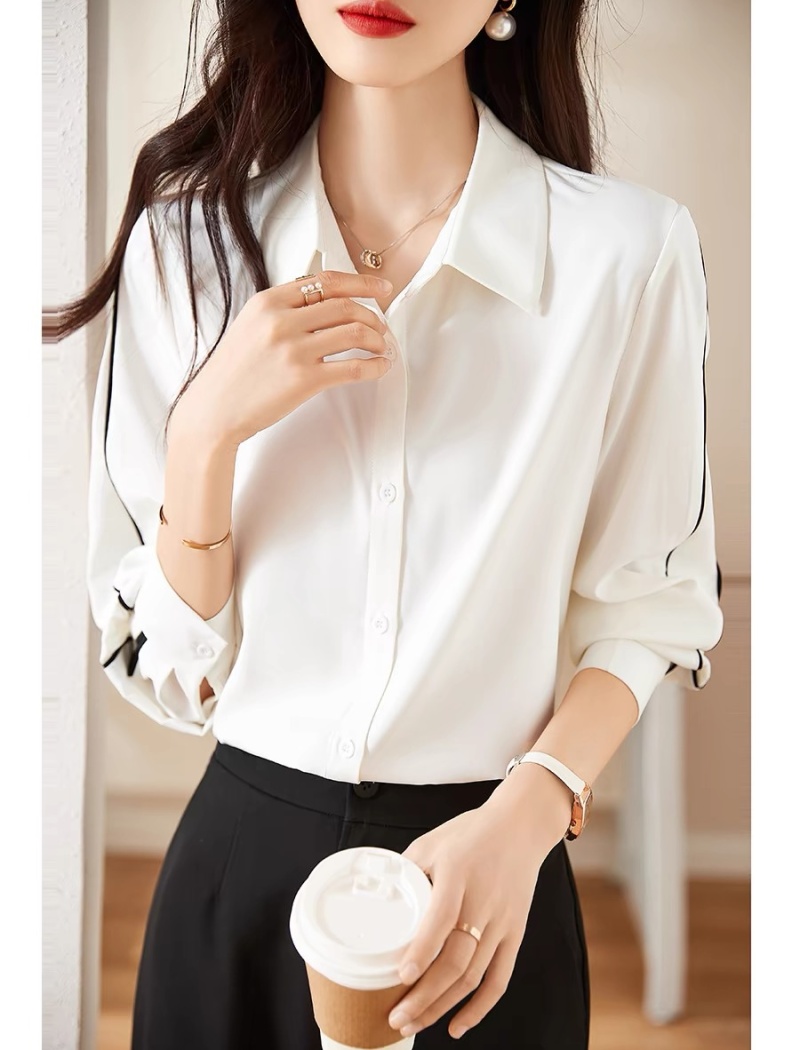 All-match temperament mixed colors spring shirt for women