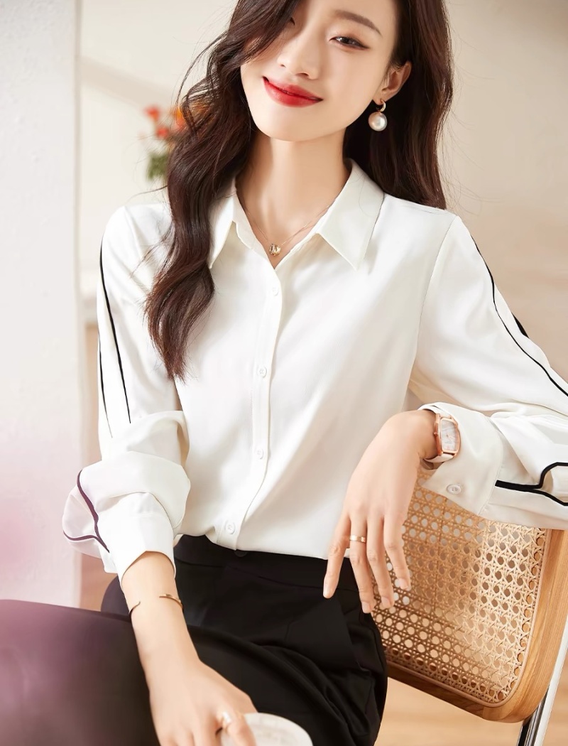 All-match temperament mixed colors spring shirt for women