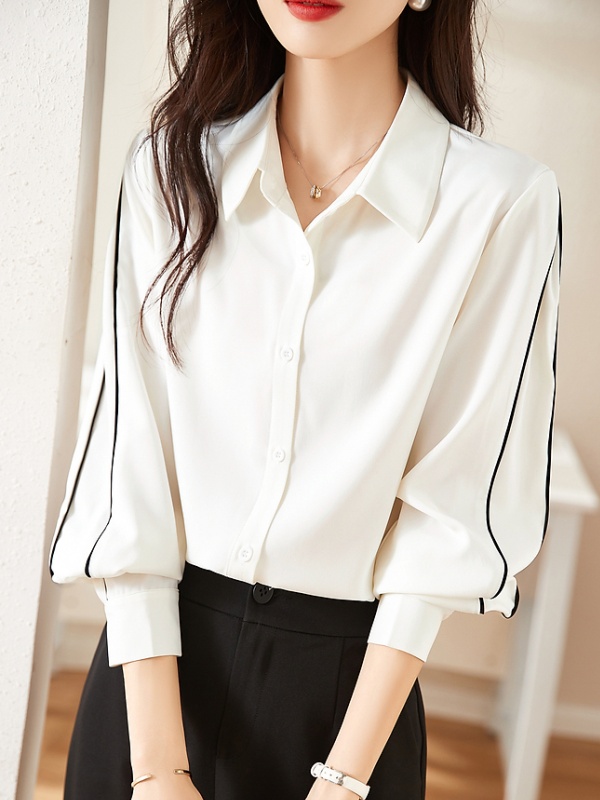 All-match temperament mixed colors spring shirt for women