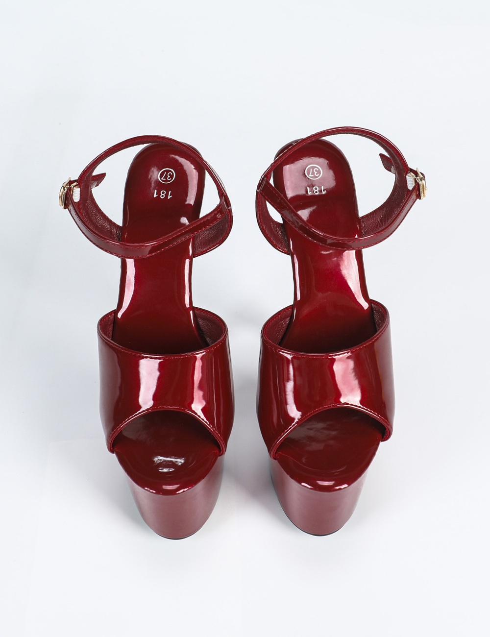 High-heeled transparent shoes fine-root platform for women