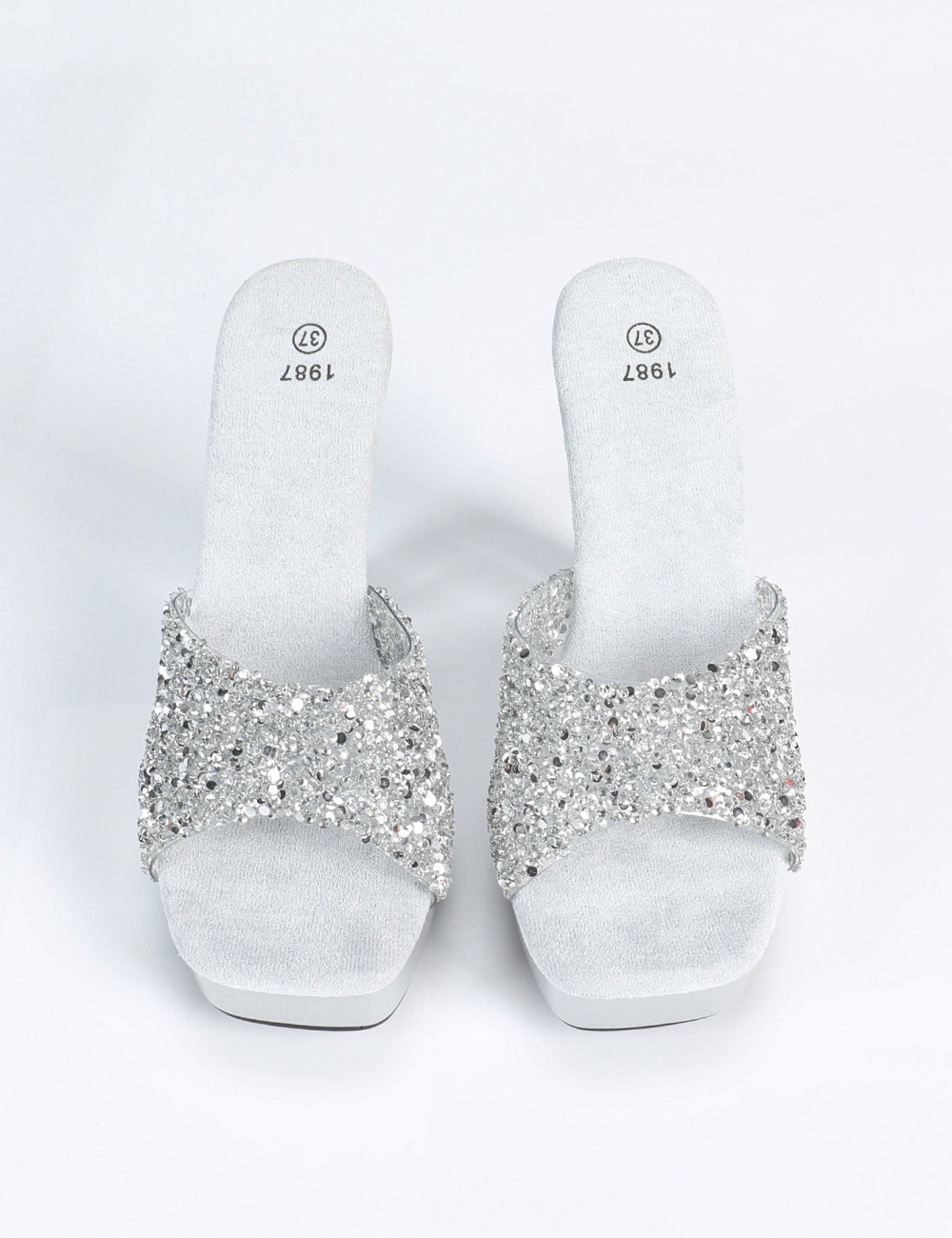 Nightclub sexy antiskid square head fashion slippers