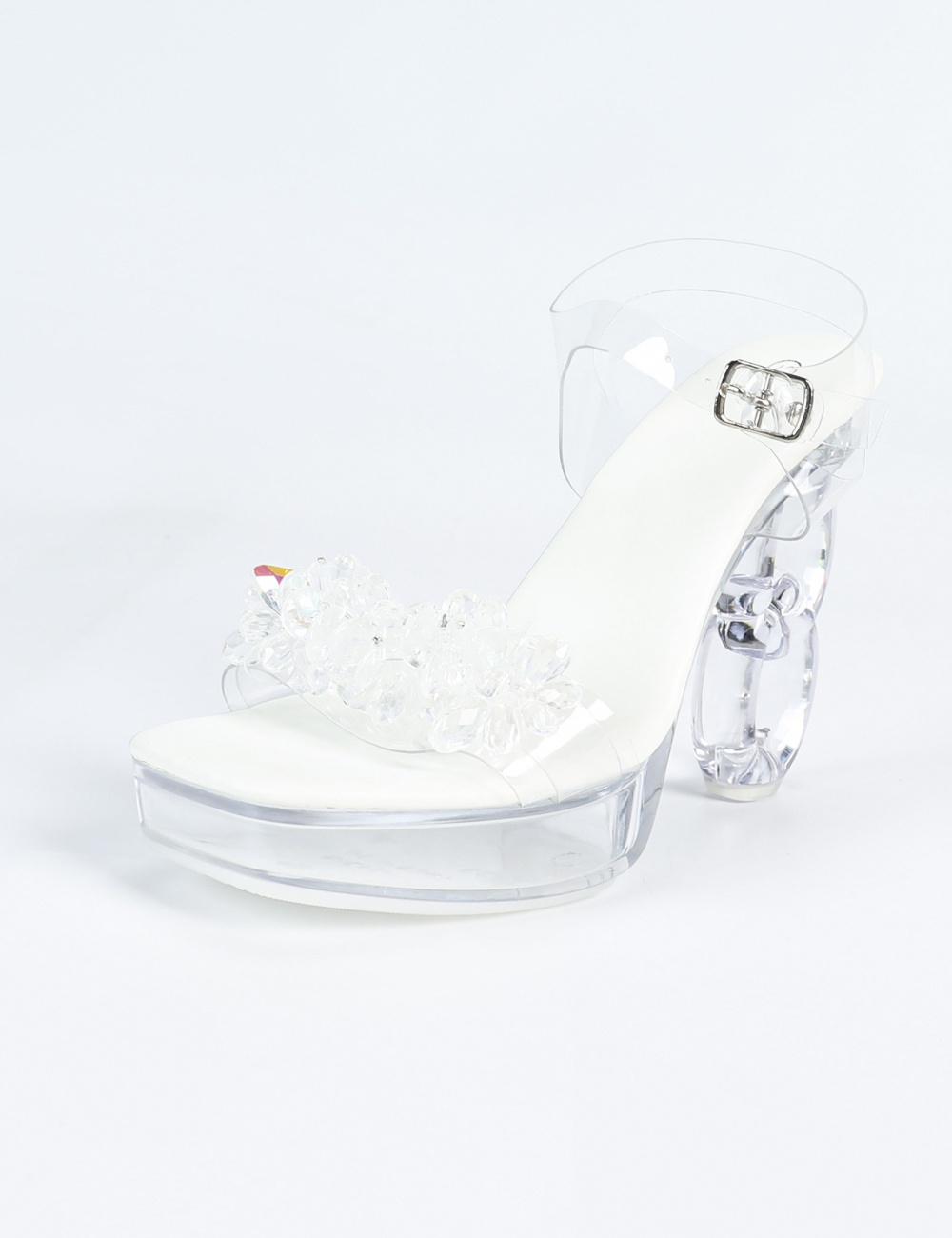 Transparent fashion antiskid sexy model sandals