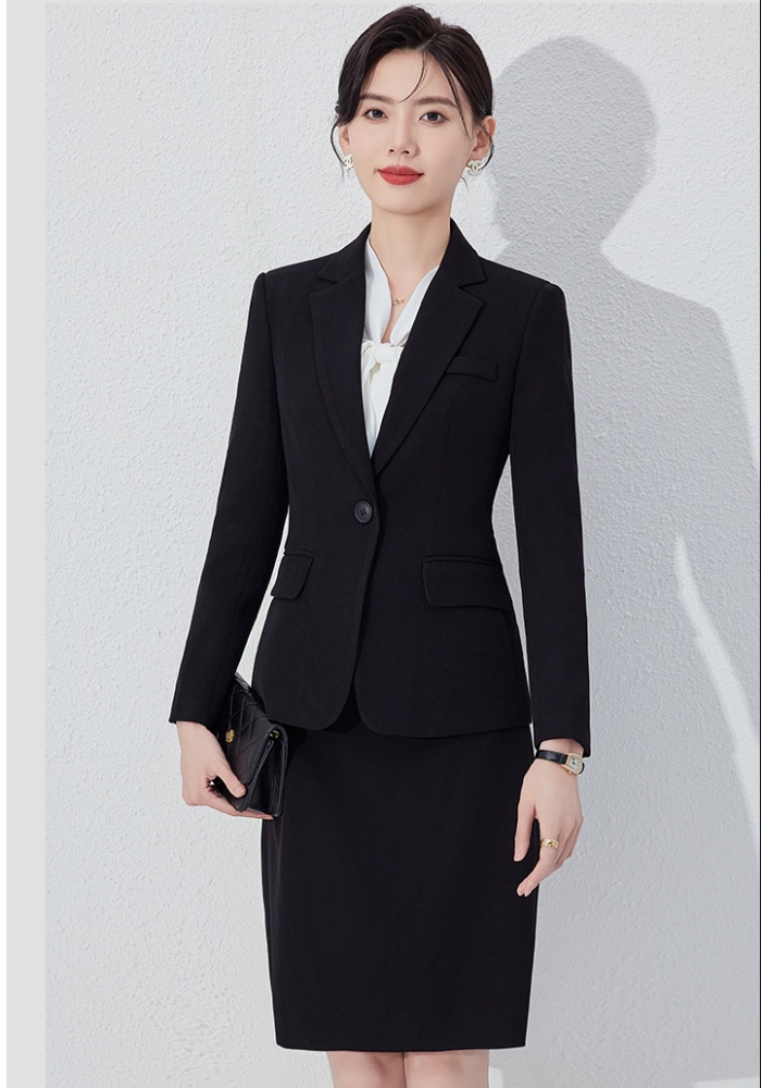 Profession long sleeve business suit overalls coat 2pcs set