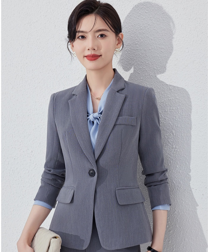 Profession long sleeve business suit overalls coat 2pcs set