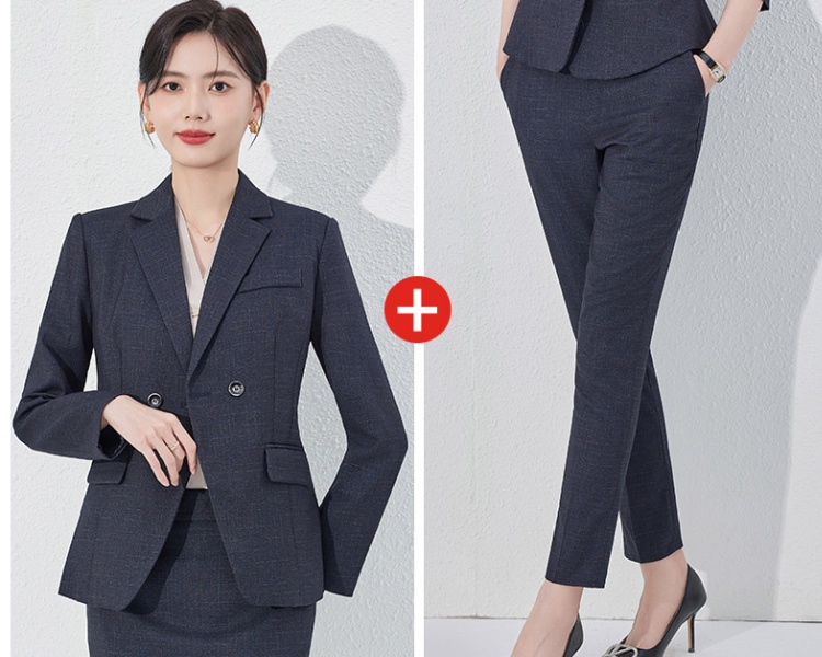 Long sleeve business suit suit pants 2pcs set for women