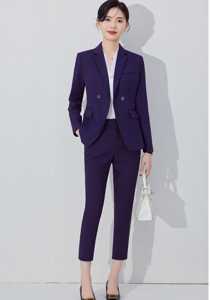 Long sleeve business suit suit pants 2pcs set for women