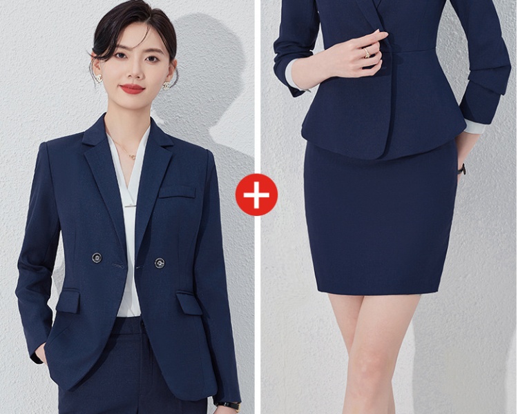 Long sleeve coat business suit 2pcs set for women