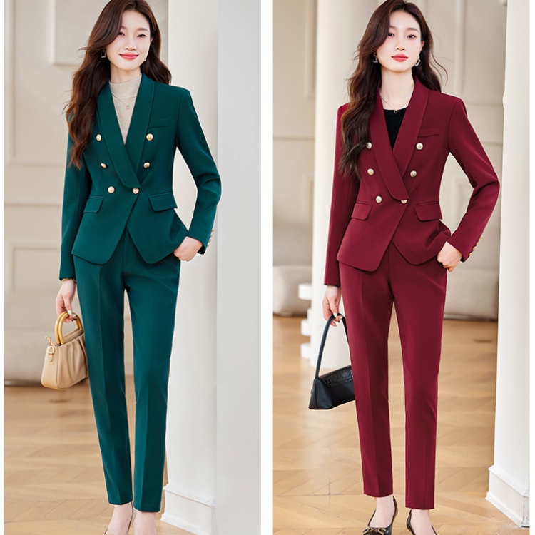 Overalls long sleeve suit pants profession business suit a set