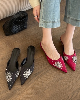 Autumn and winter pointed shoes spring flat slippers