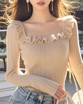 Knitted tops autumn bottoming shirt for women